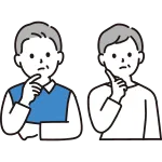 Middle Aged Couple Thinking SVG Icon